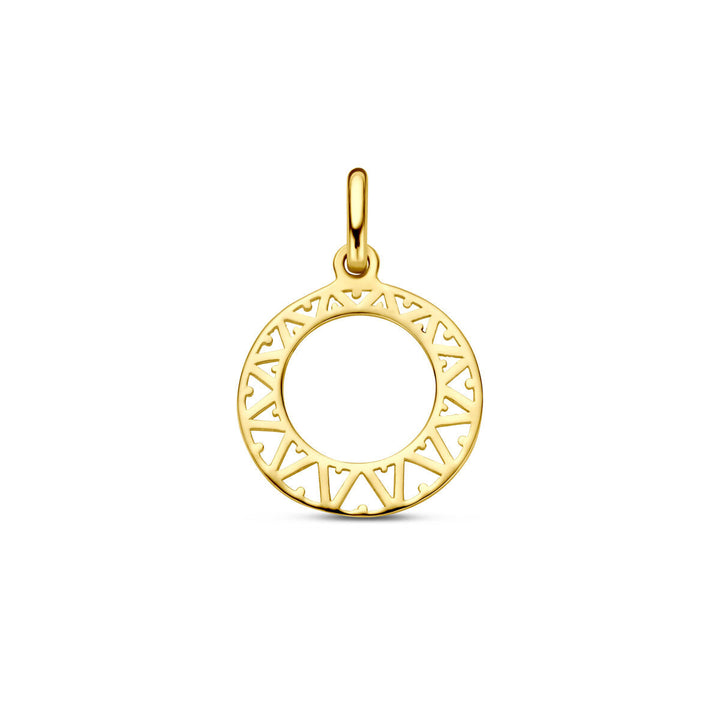 hanger cirkel 14K geelgoud