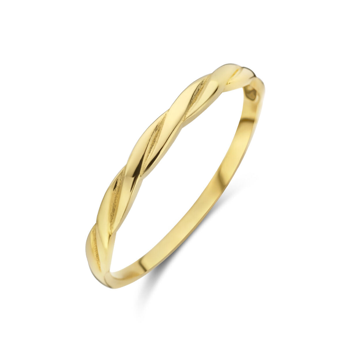 Anillo retorcido de 14K oro amarillo.