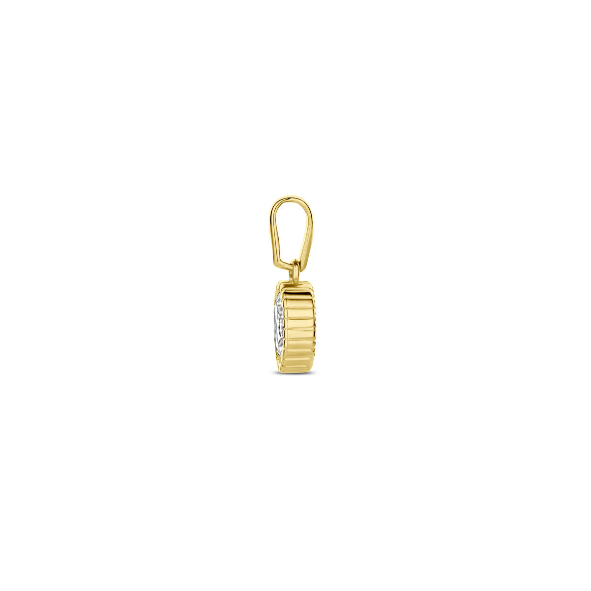 colgante de circonita 13,5 mm oro amarillo