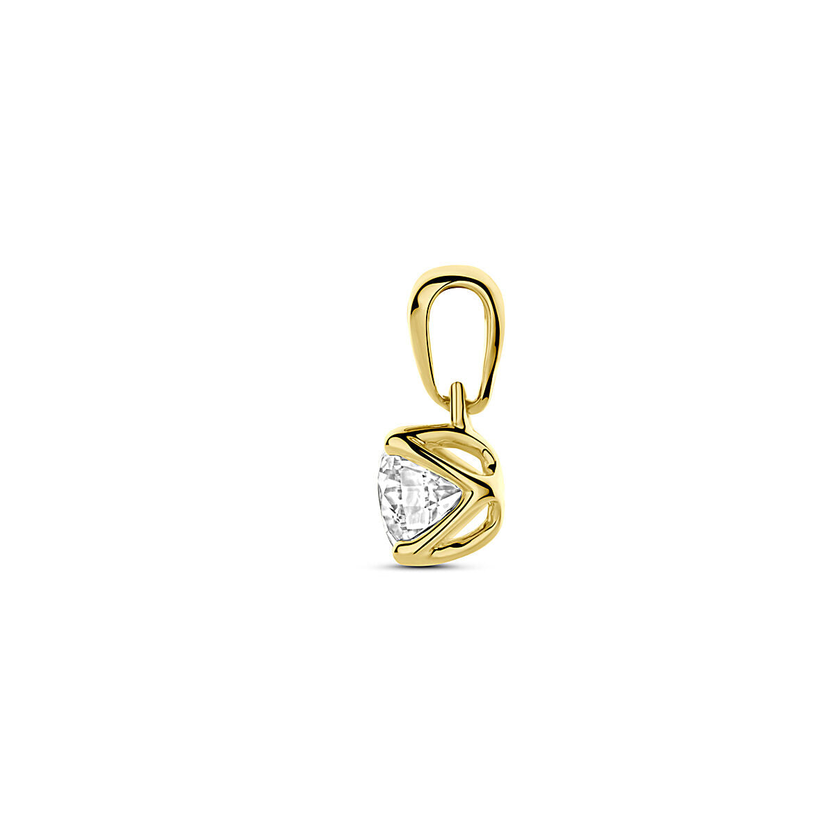 colgante diamante cultivado en laboratorio 0.50ct h si 10 mm oro amarillo