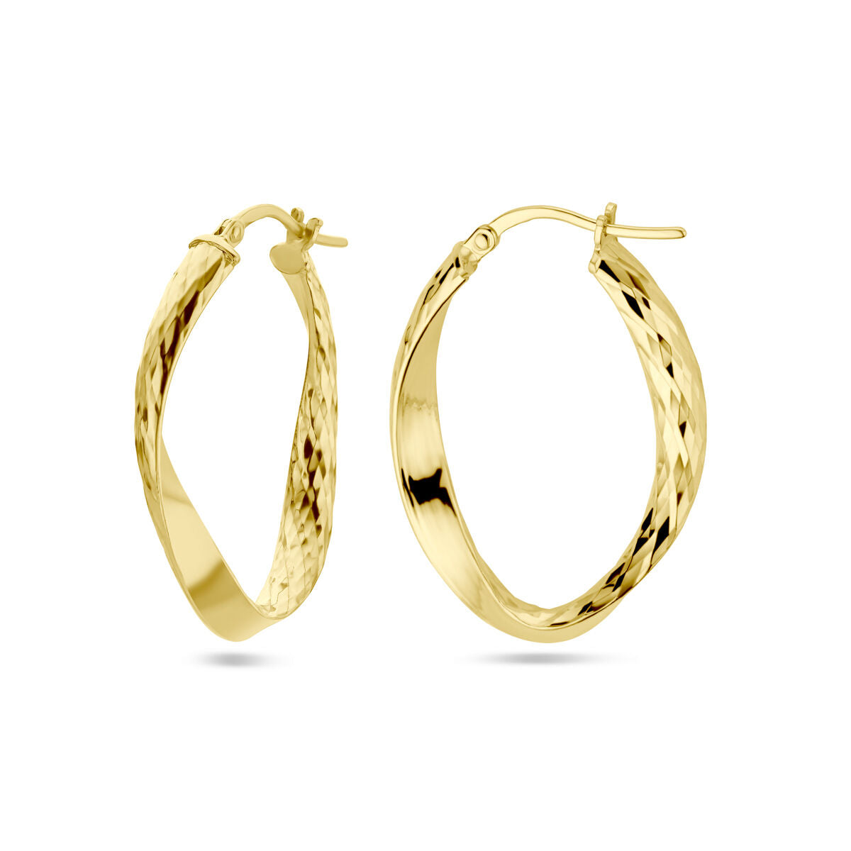 aros gediamanteerd 1 micron plata chapado en oro amarillo