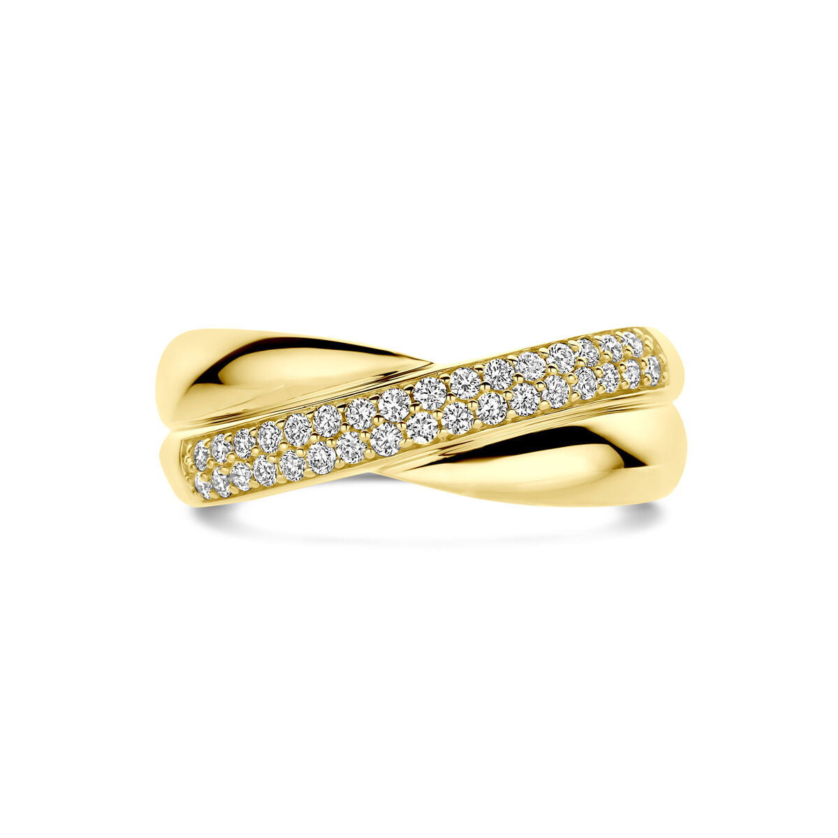Anillo de mujer en oro amarillo de 14k con diamante cultivado en laboratorio de 0.30ct