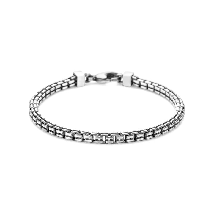armband oxi 4,0 mm zilver geoxideerd