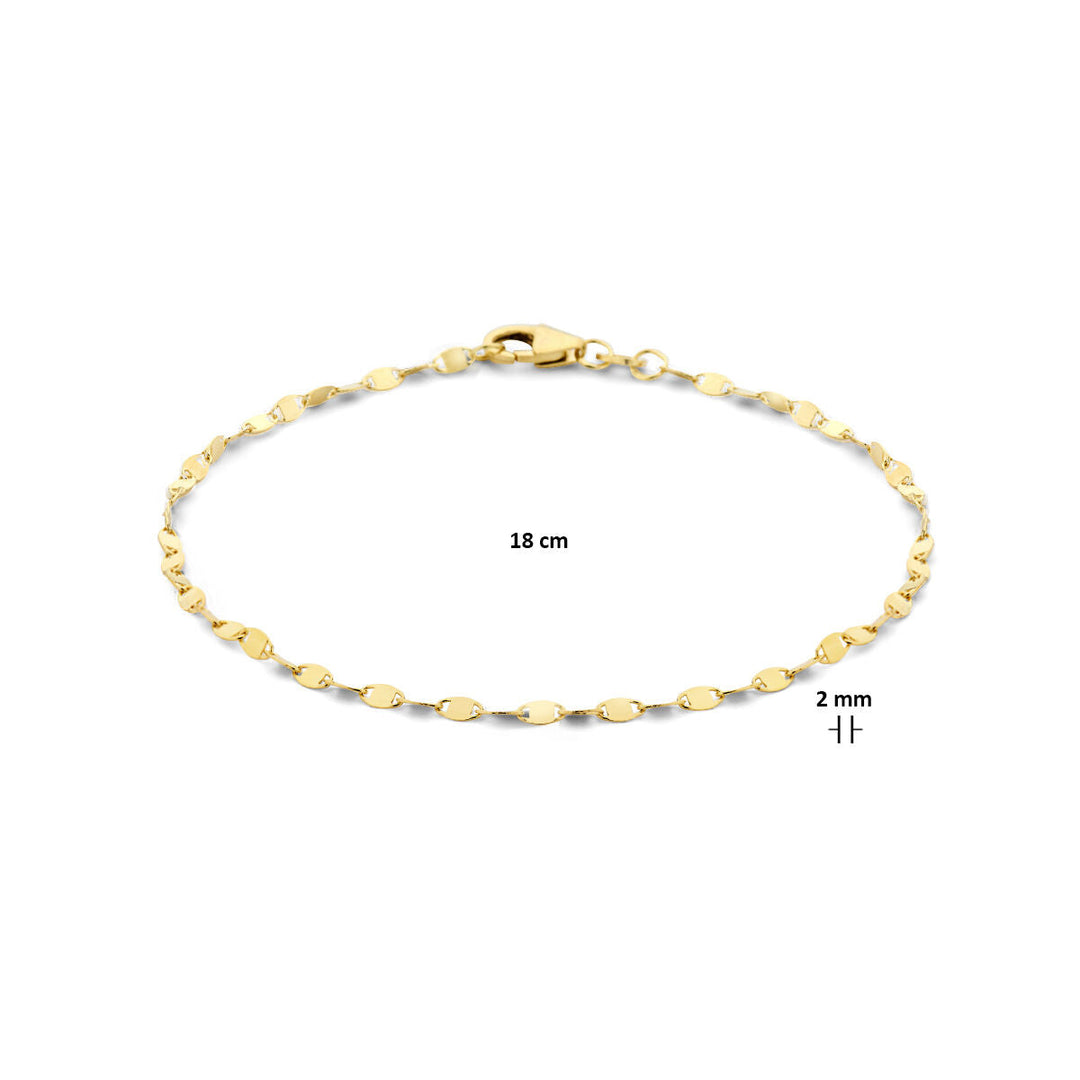 armband 2,0 mm 18 cm 14K geelgoud