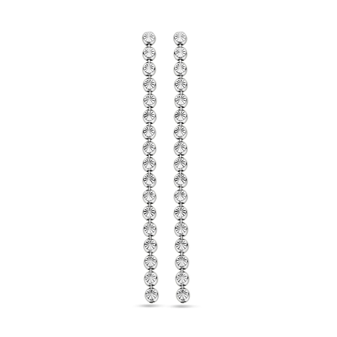 oorhangers gediamanteerd 55 mm zilver gerhodineerd