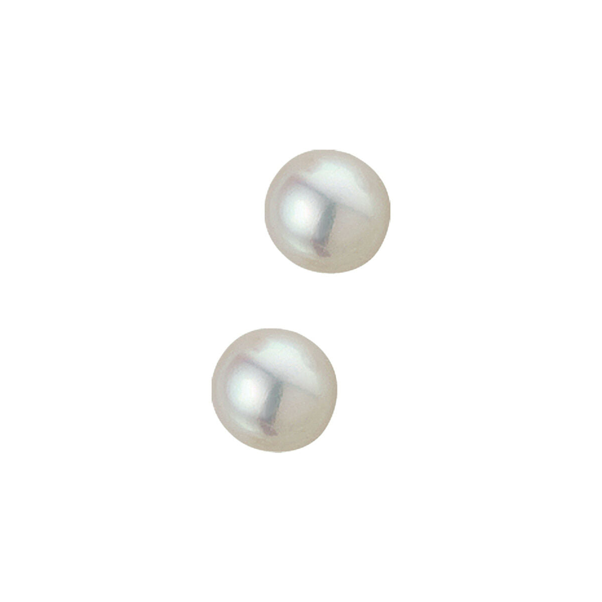 Pendientes de primera puesta de perlas blancas.