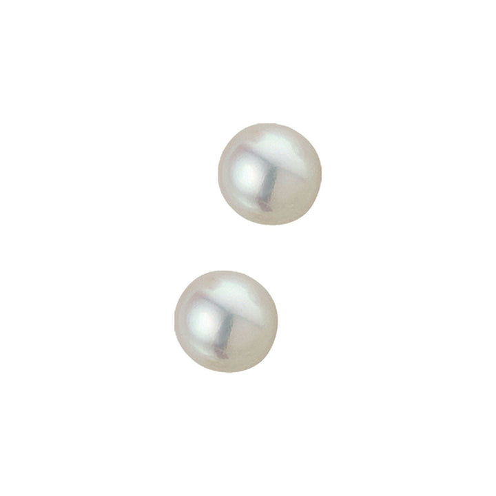 Pendientes de primera puesta de perlas blancas.