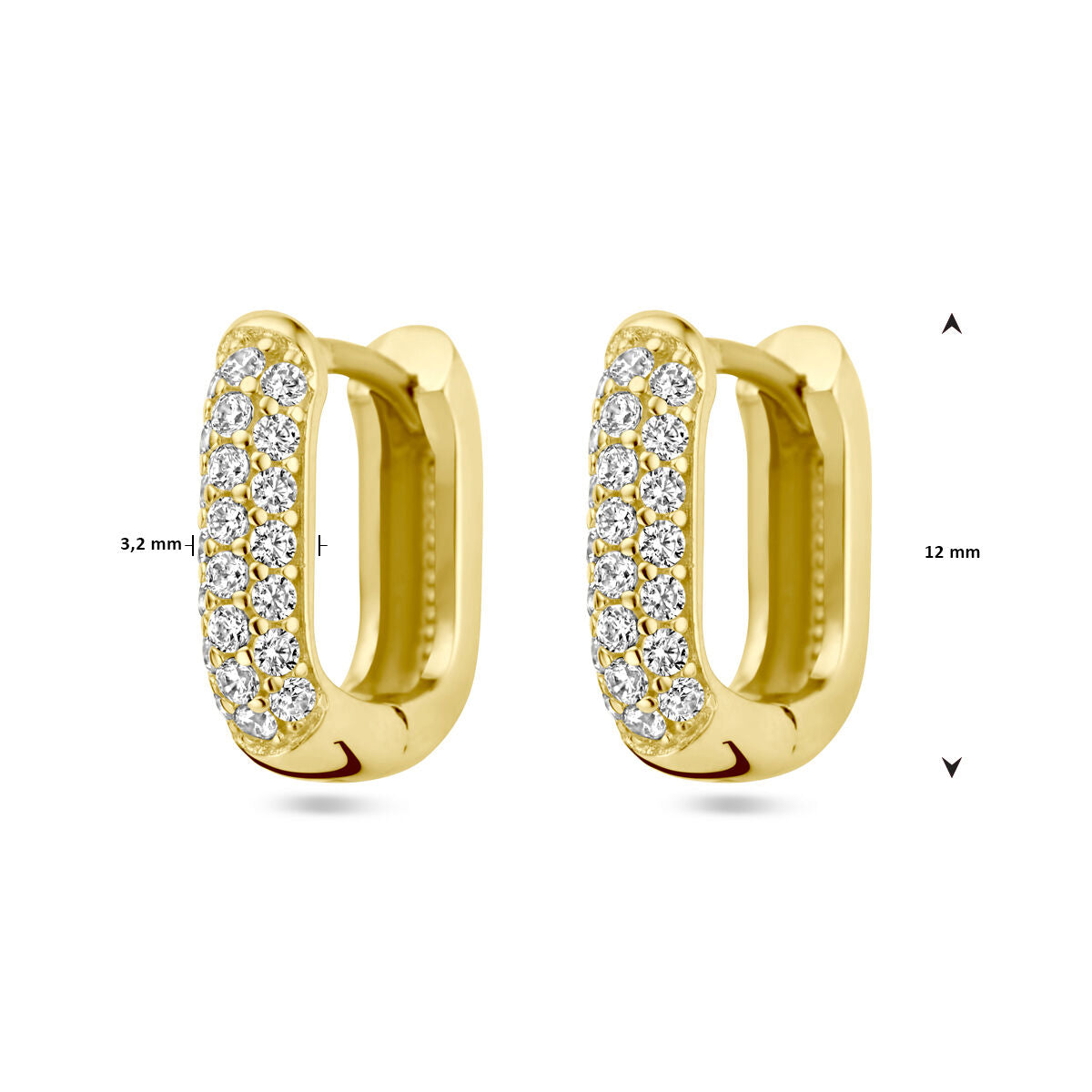 aros con diamante 0.36ct (2x 0.18ct) h si oro amarillo 14K