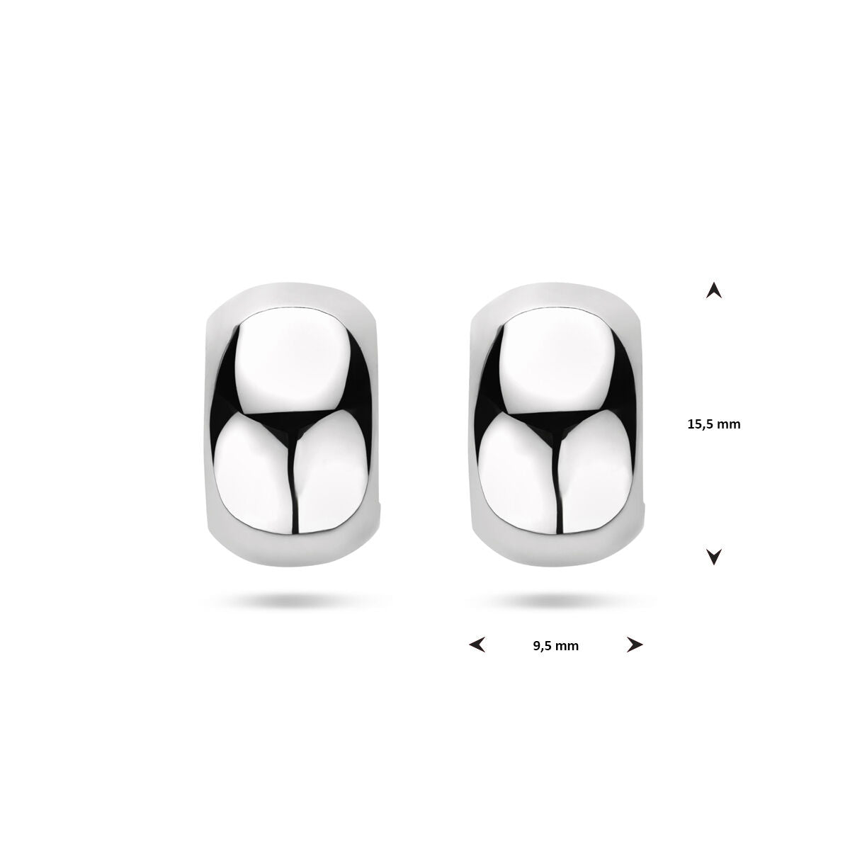 aros de plata rodiado