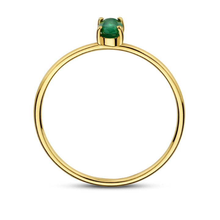 ring smaragd 14K geelgoud