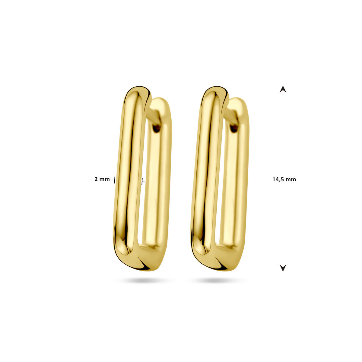 aros 1 micrón plata chapado en oro amarillo