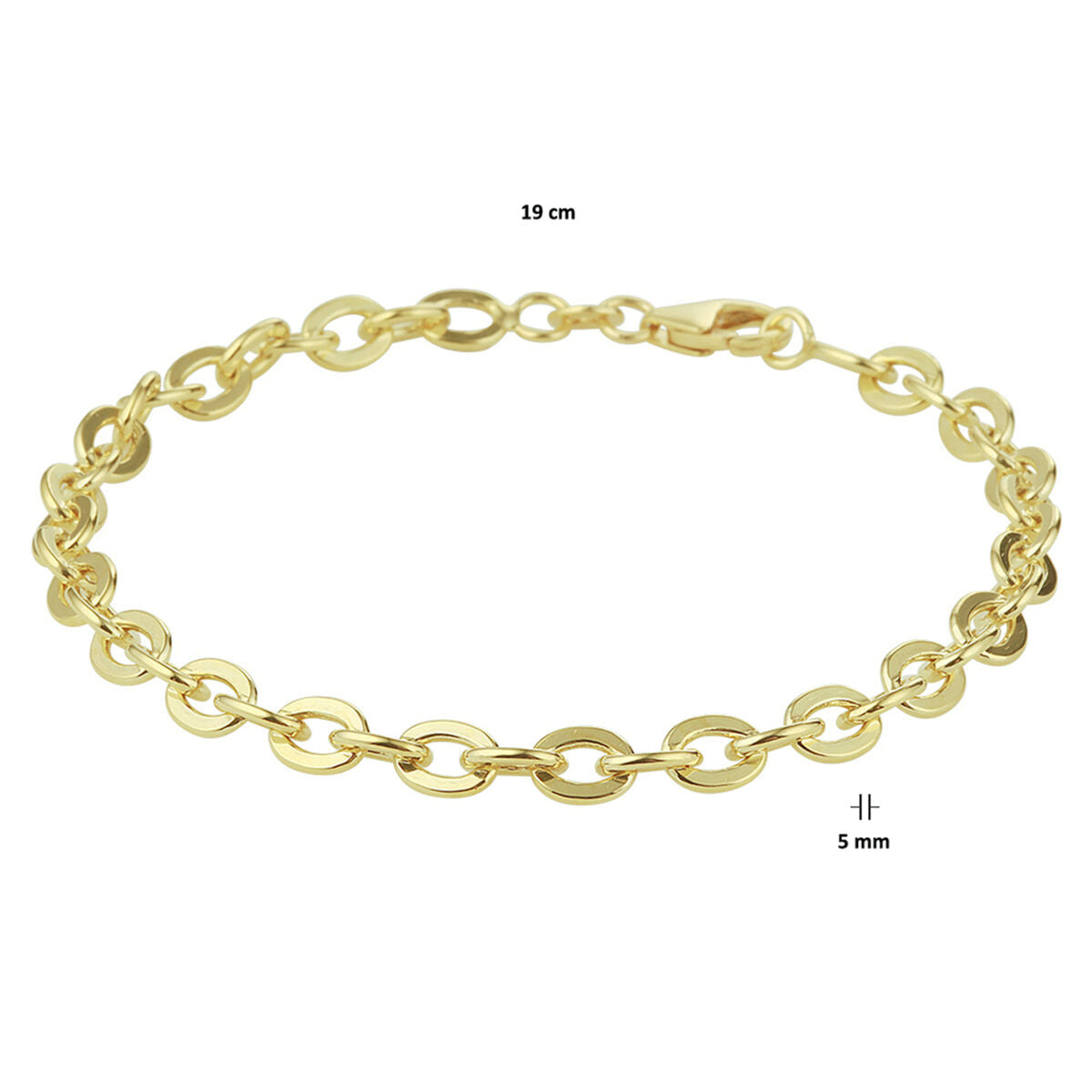 ancla 5,0 mm oro amarillo (oro amarillo con núcleo de plata)