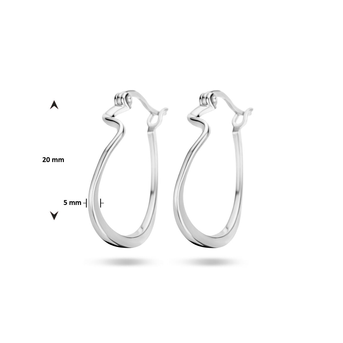aros de plata rodiado