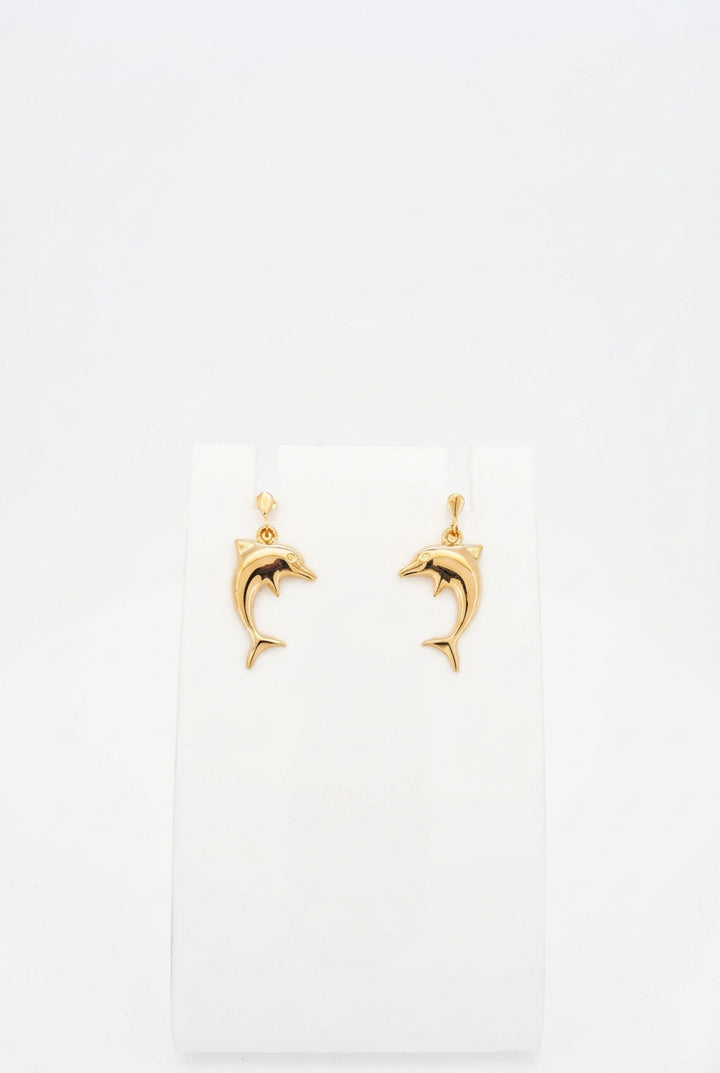 pendientes de oro vintage 14K aros ola 5.2gr