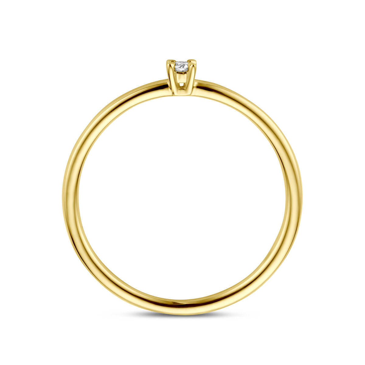 anillo diamante 0.03ct h si 14K oro amarillo