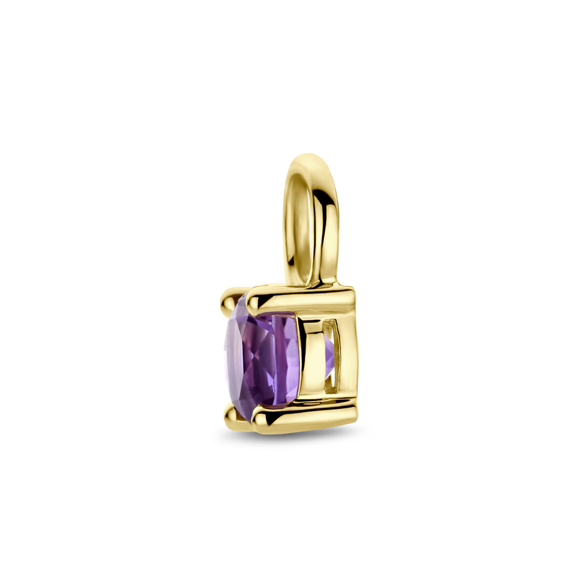 colgante de amatista por unidad oro amarillo 14K