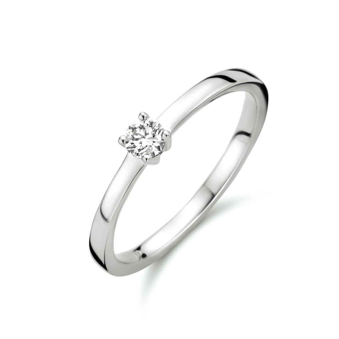 ring diamant 0.15ct h si 14K witgoud
