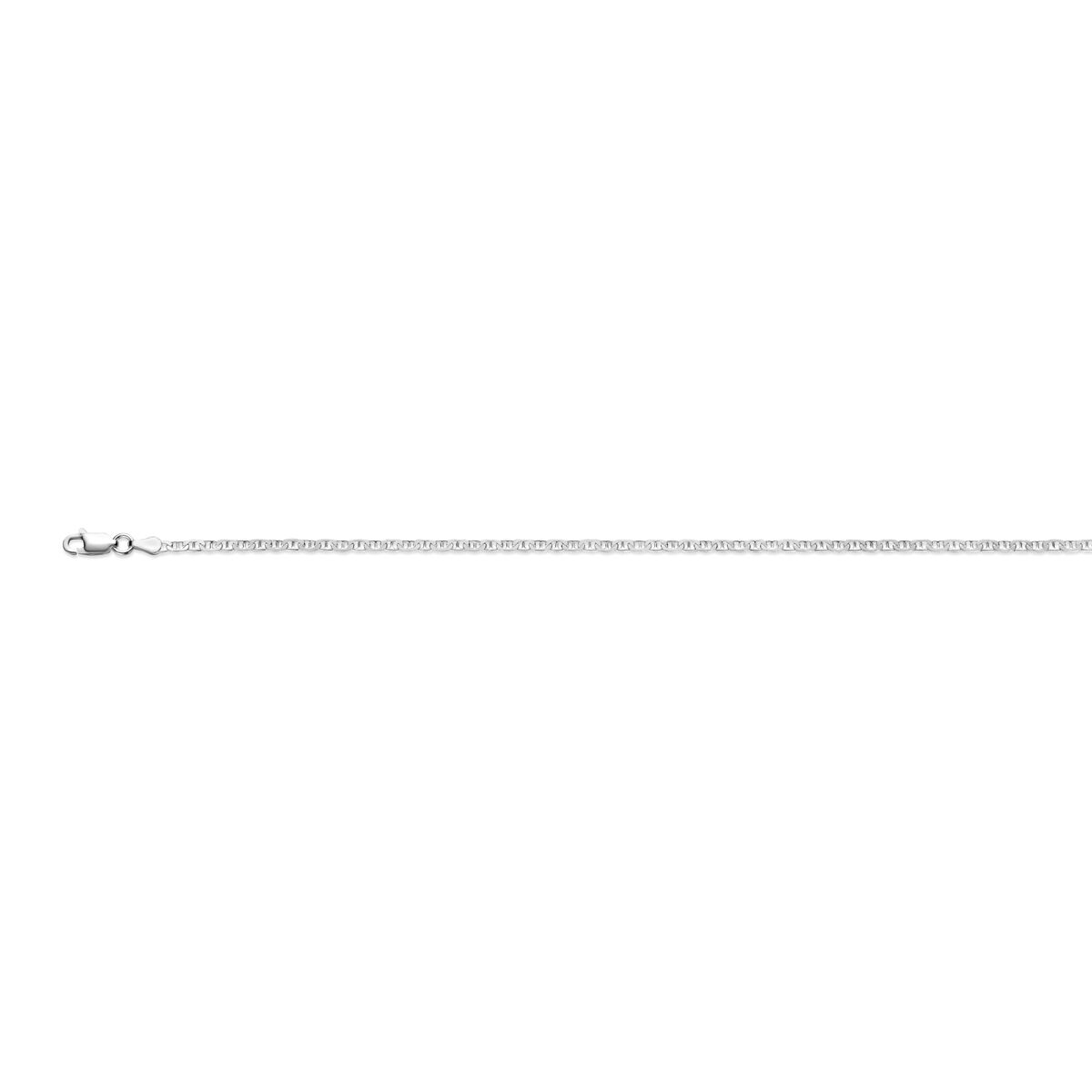 cadena de ancla de 2,3 mm en plata blanca.