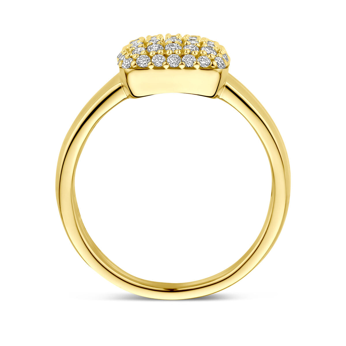 Anillo de mujer en oro amarillo de 14k con diamante cultivado en laboratorio de 0.50ct