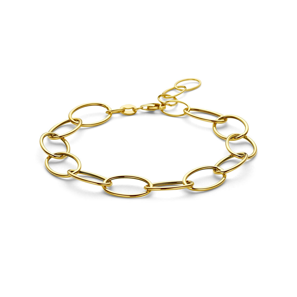 Pulsera de ancla ancha en oro amarillo de 14k.