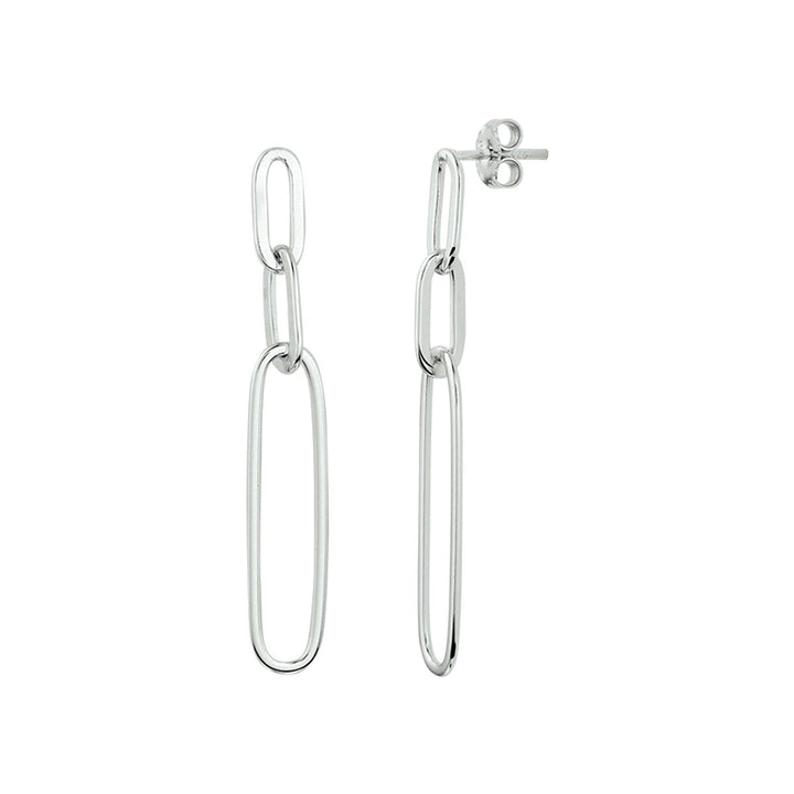 oorhangers paperclip zilver gerhodineerd