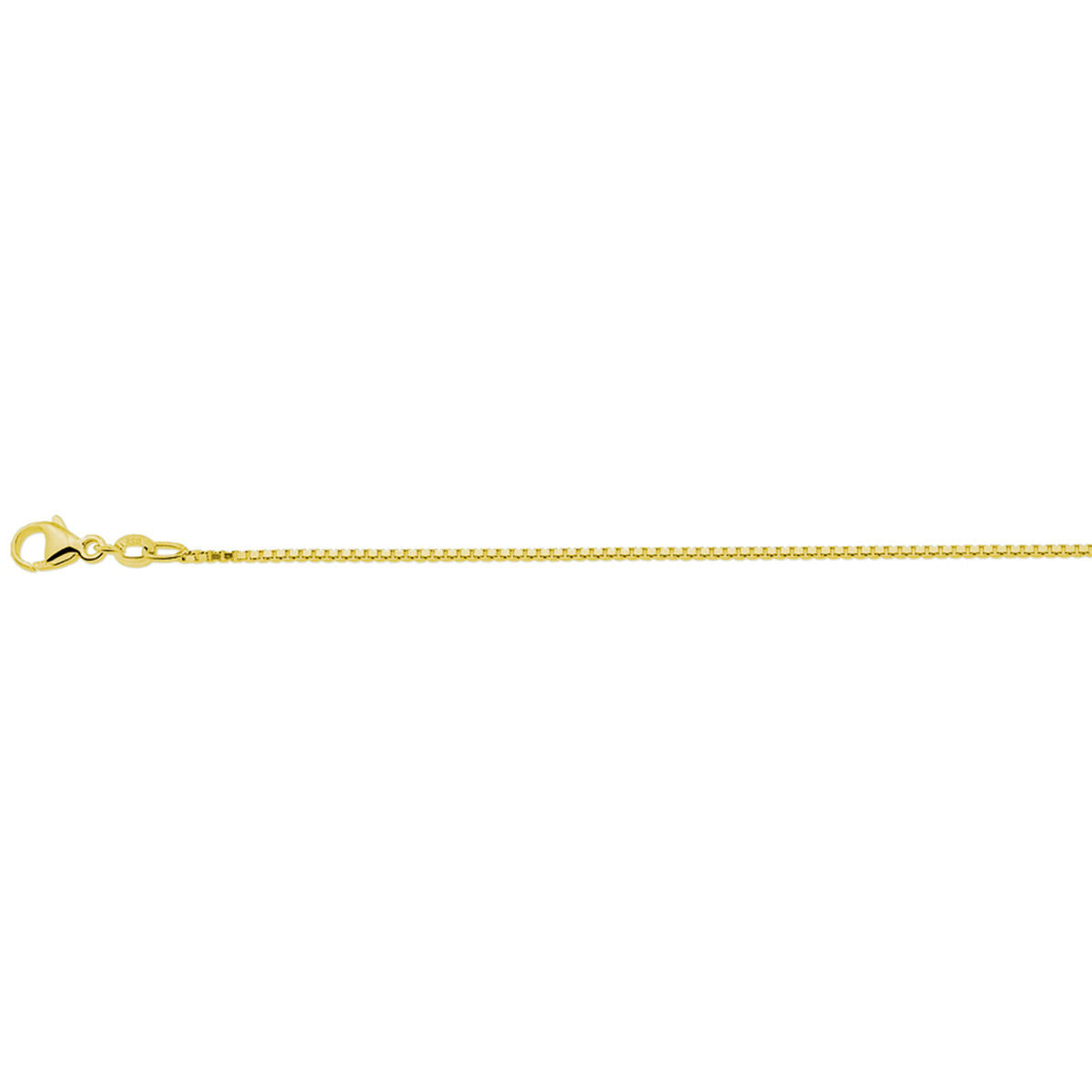 Collar veneciano de 1,1 mm, 41 + 4 cm, en plata dorada de 3 micrones.