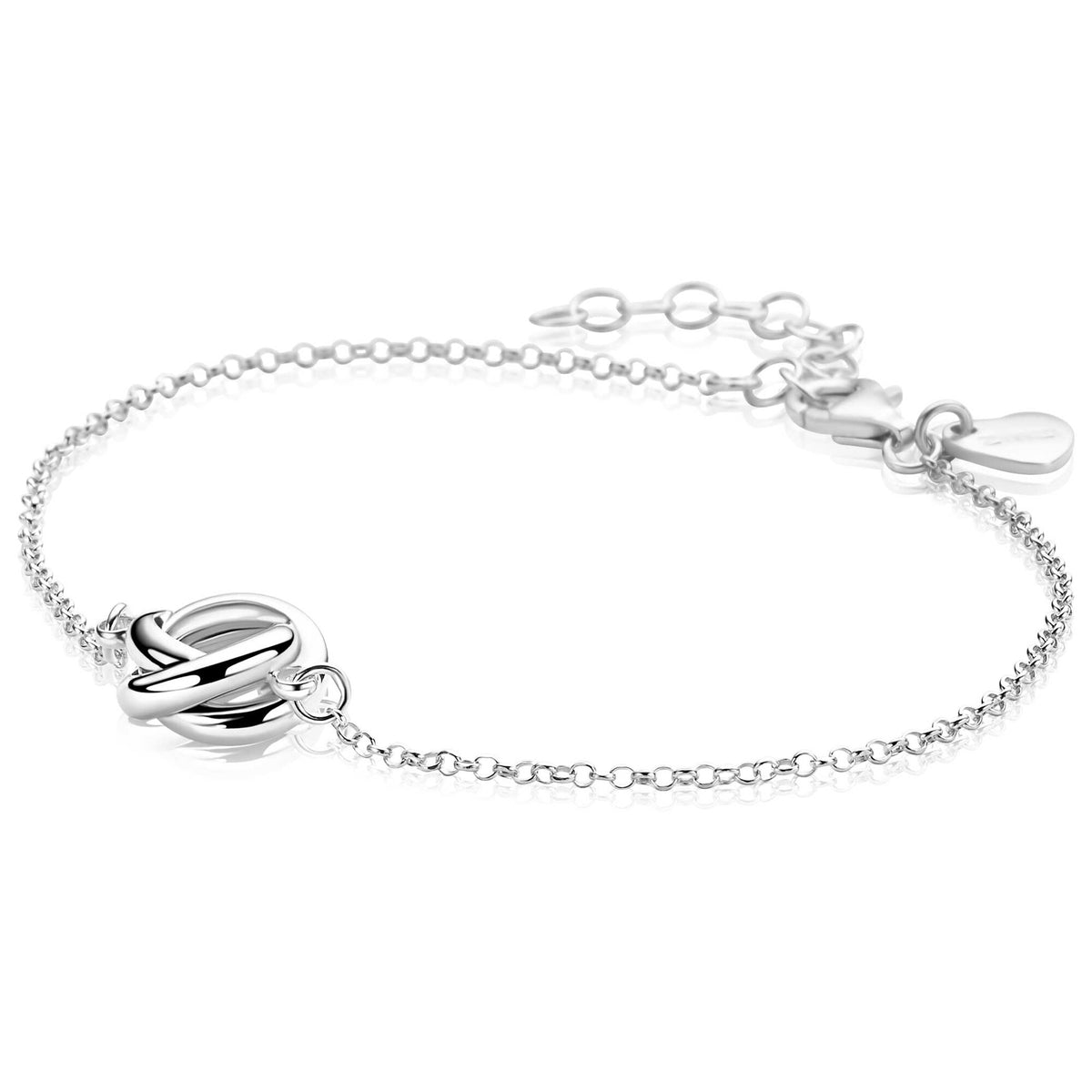 Pulsera de plata con delicada cadena de ancla y cierre tipo toggle.