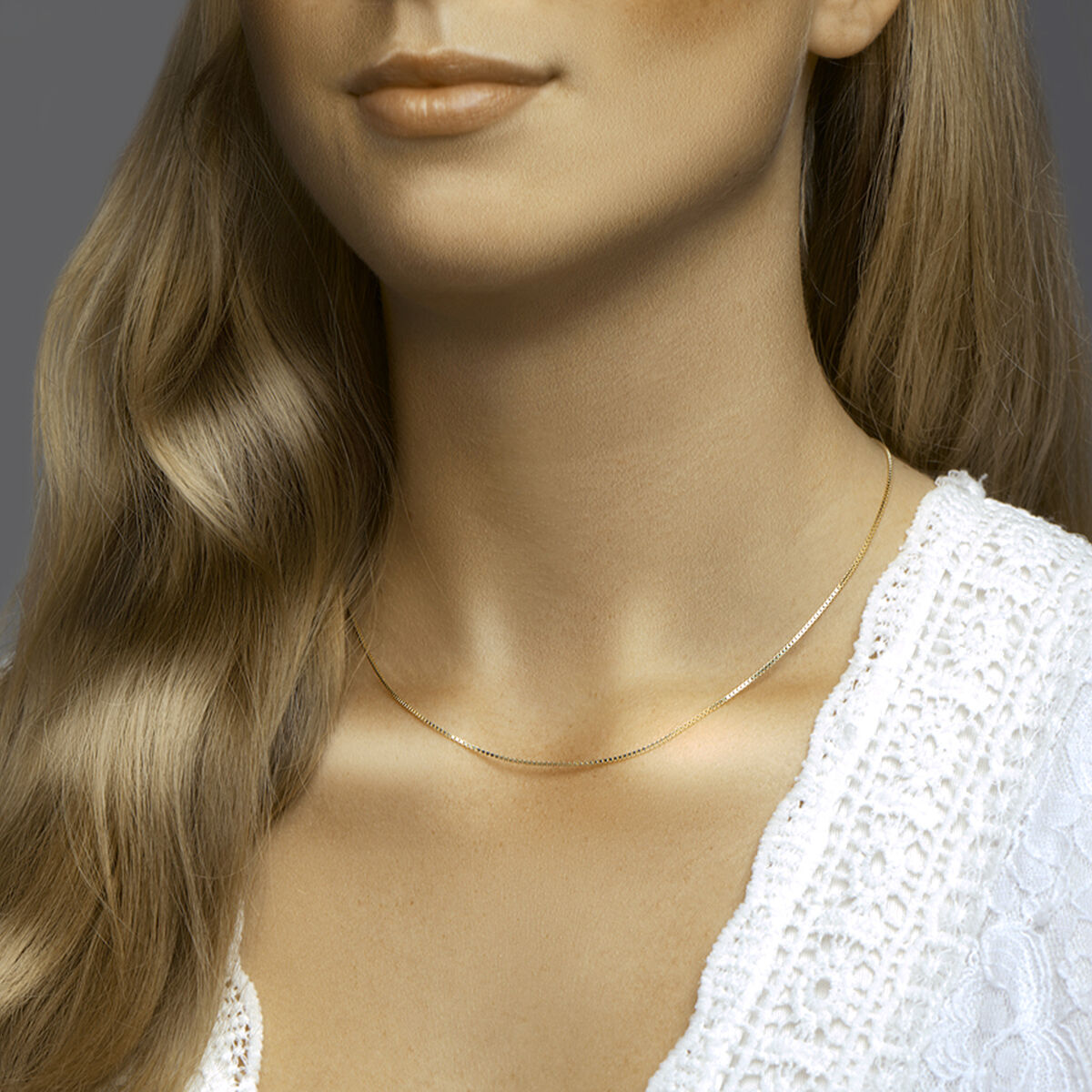collar veneciano 1,1 mm 3 micrones plata chapado en oro amarillo