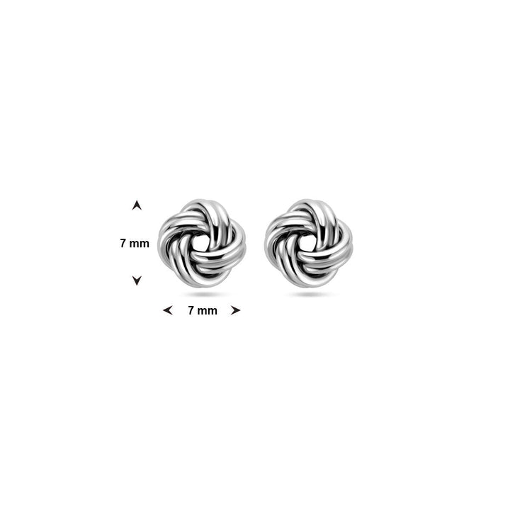 oorknoppen knoop zilver gerhodineerd