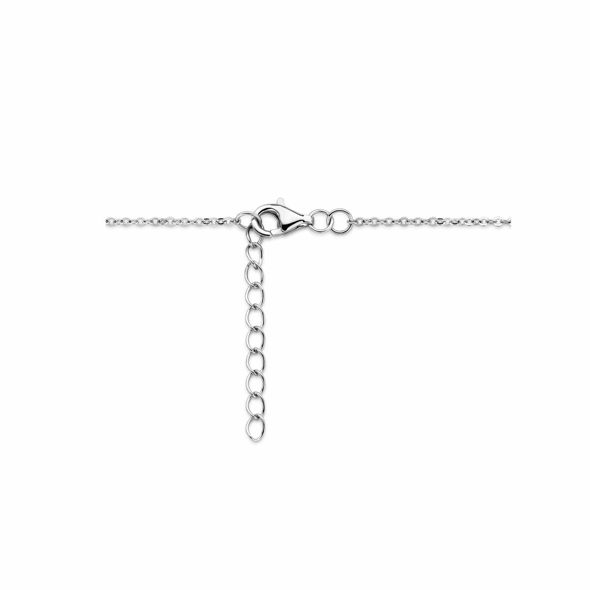 collar de circonita 41,5 + 3 cm plata rodiado