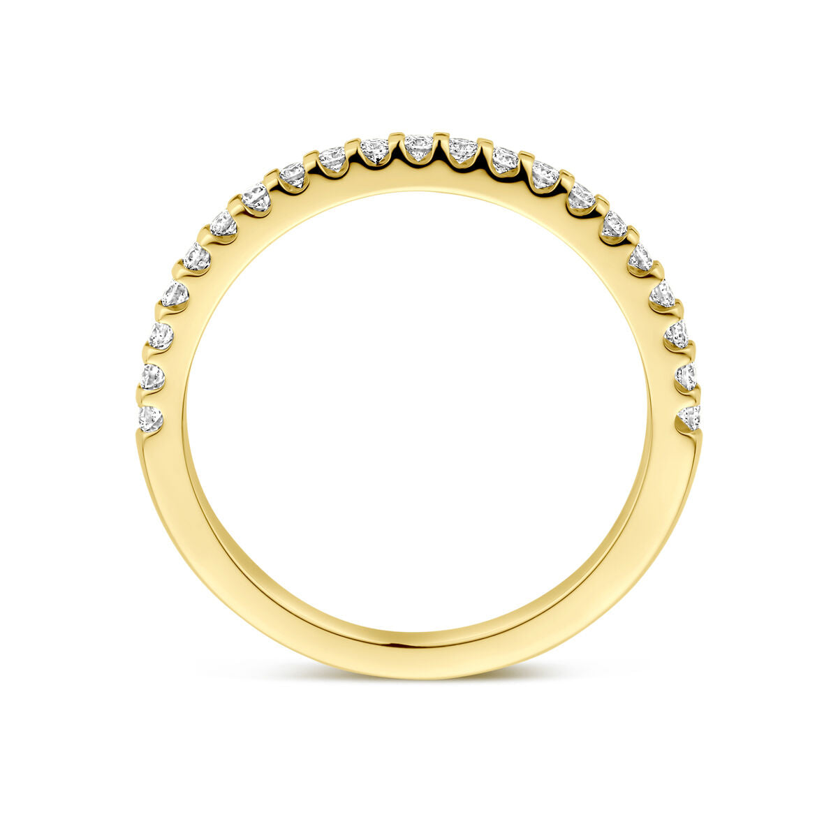 anillo de diamante cultivado en laboratorio 0.25ct h si oro amarillo 14K