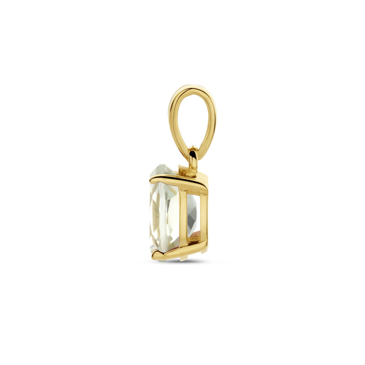 colgante verde amatista 14K oro amarillo