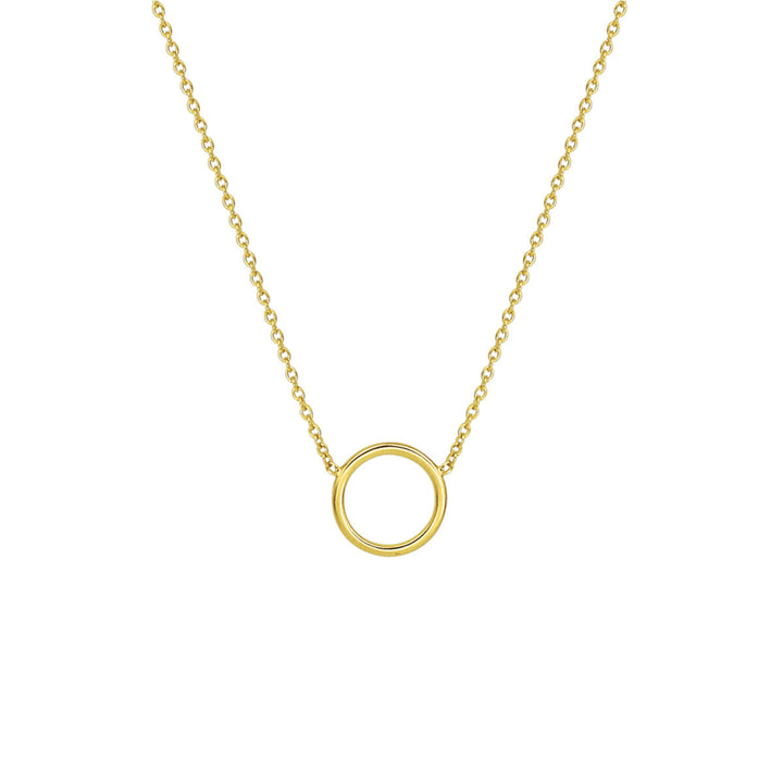 collier rondje 41 + 5 cm 3 micron zilver verguld (geel)