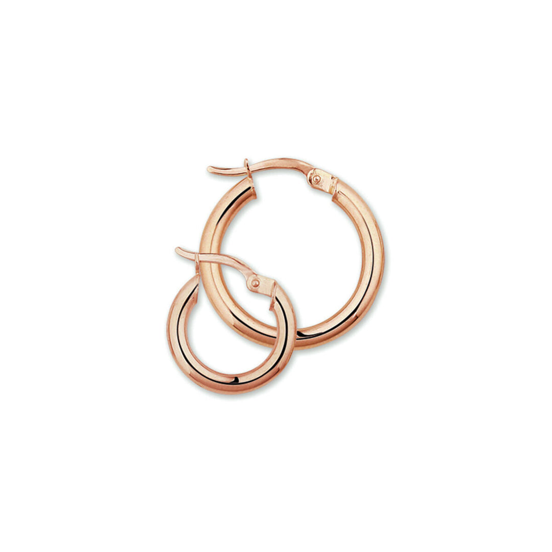 aros 2,5 mm tubo redondo 14K oro rosa