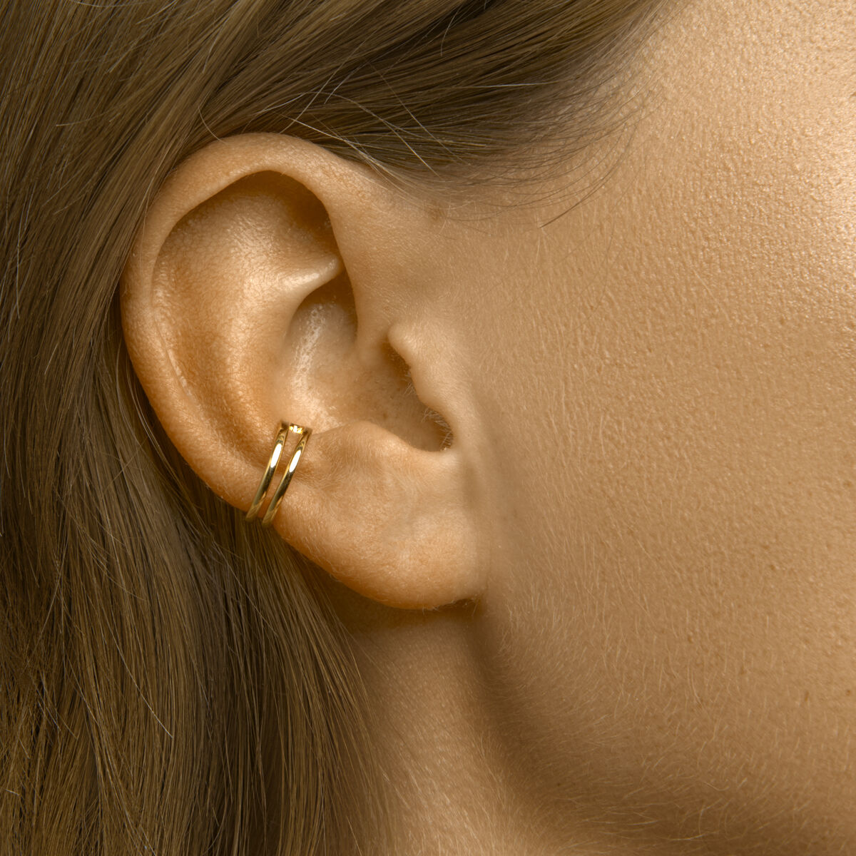 earcuff 1 micron plata chapado en oro amarillo