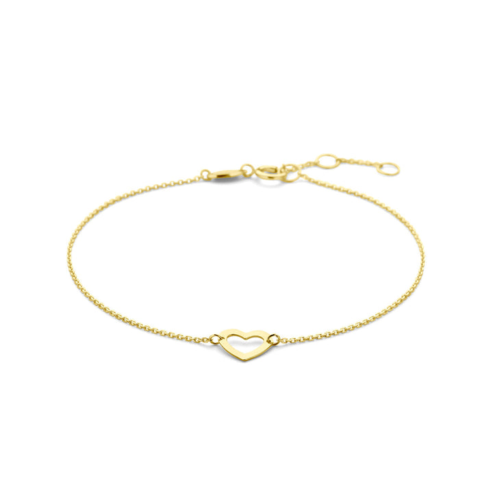 armband hart 16,5 - 17,5 - 18,5 cm 14K geelgoud