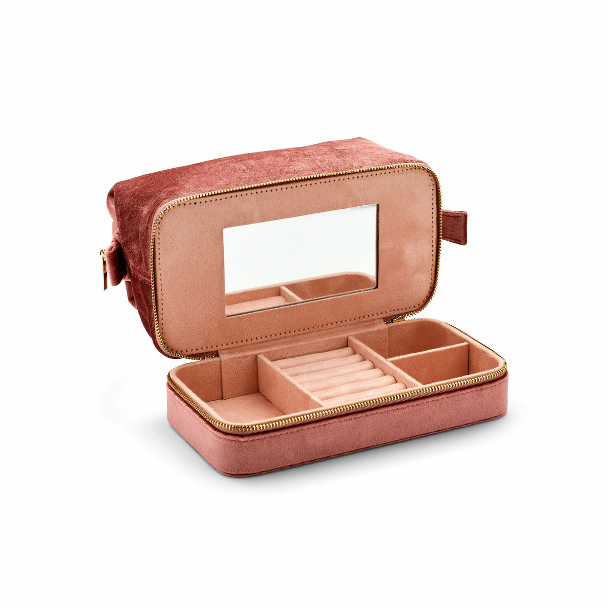 Caja de joyería rosa – elegante y funcional