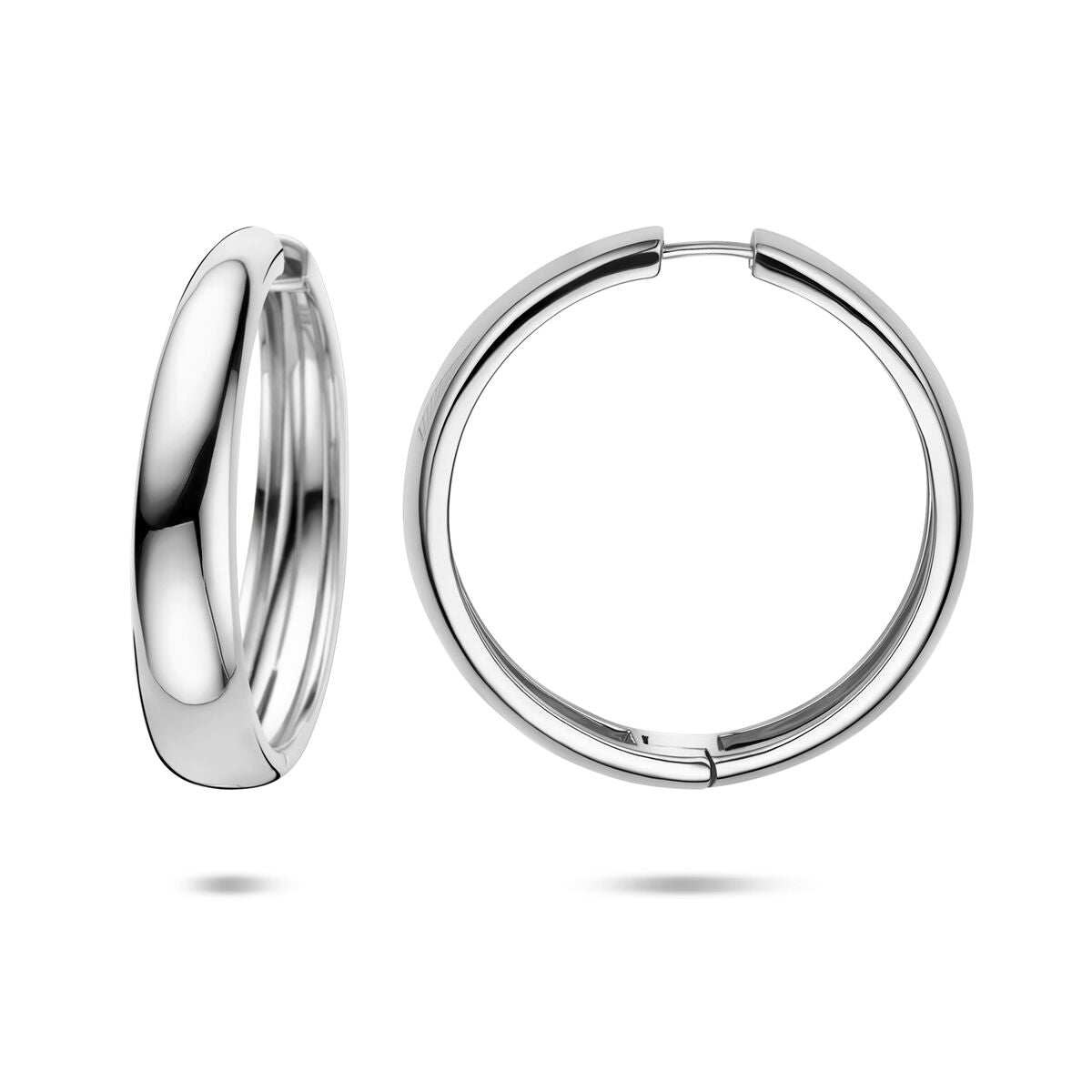 Aros de plata de mujer – 40 x 8 mm