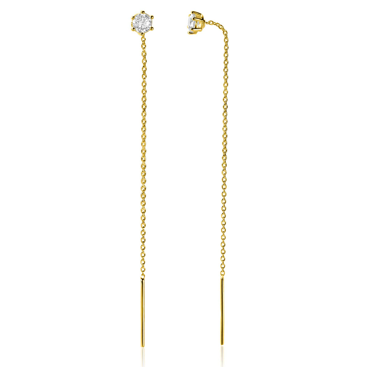 Zinzi Pendientes Plata chapado en oro Zio2576Y