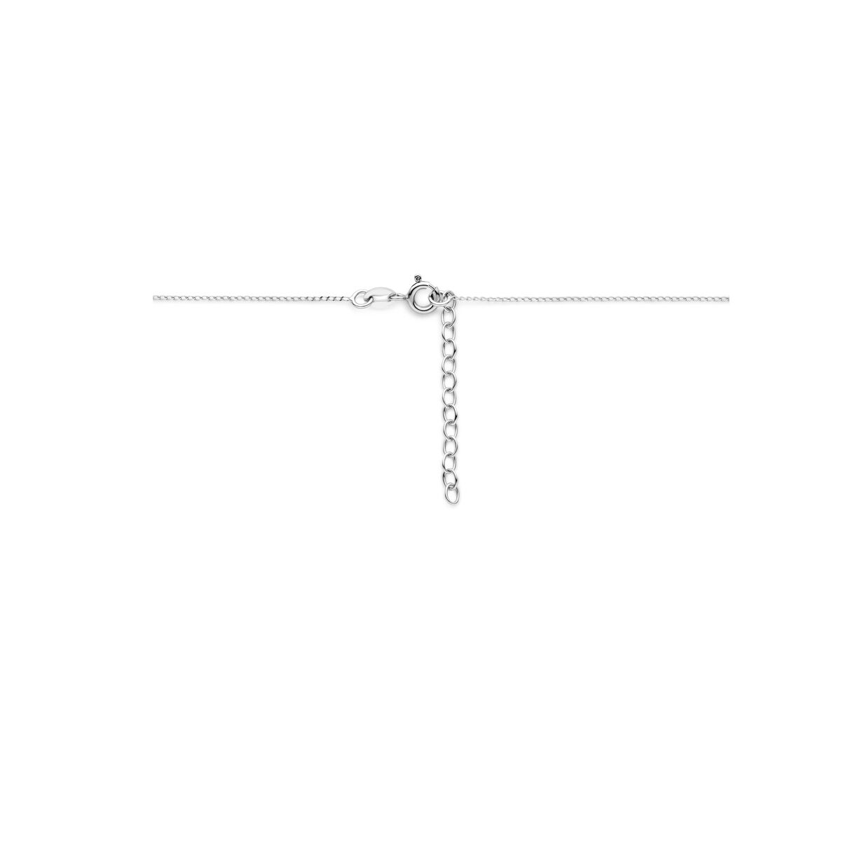 collar corazón 41 + 4 cm plata rodiado