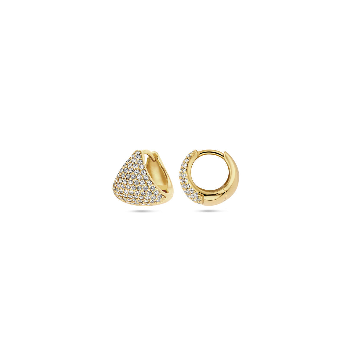 aros de zirconia 11 mm 1 micrón plata chapado en oro amarillo