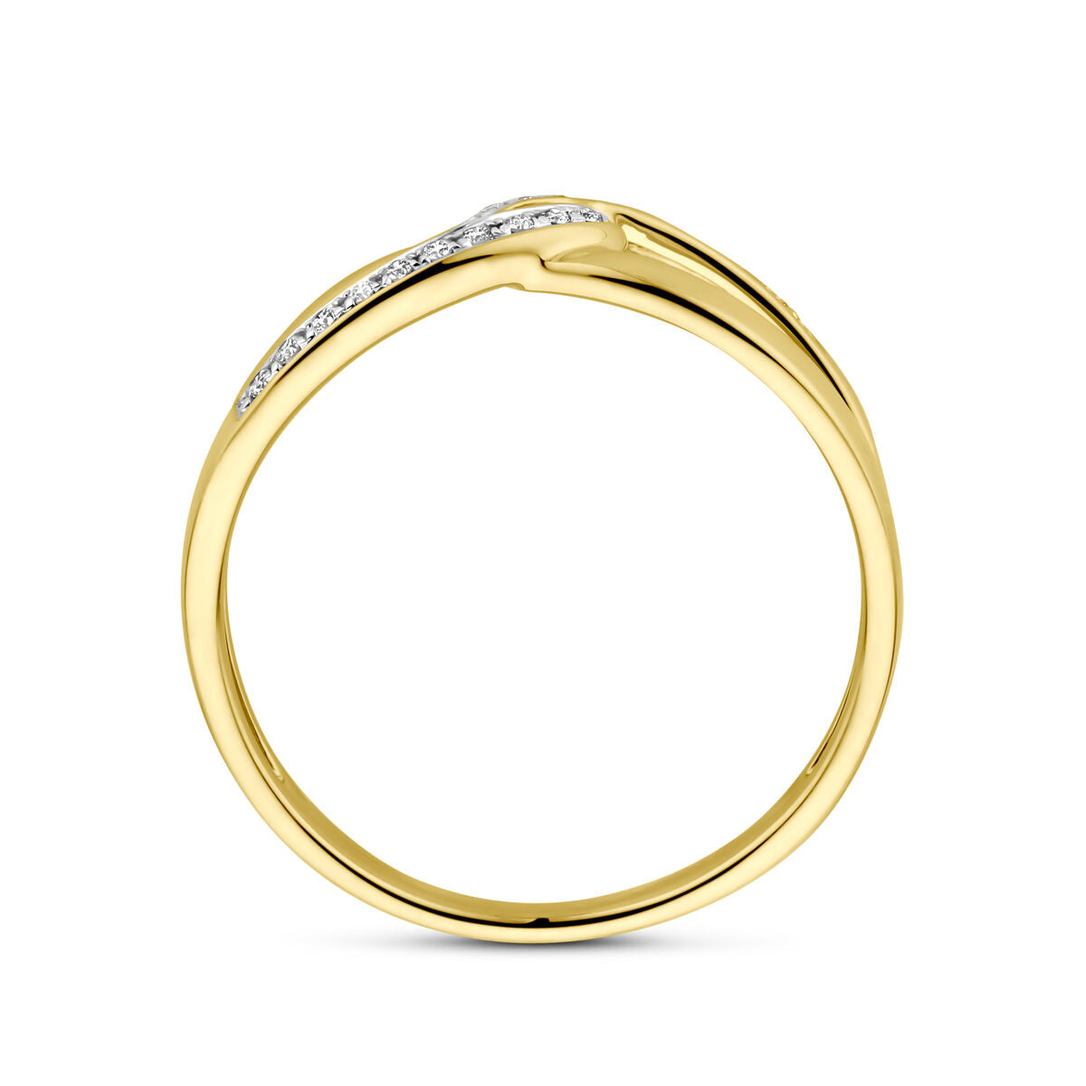 anillo diamante 0.06ct h si oro amarillo 14K