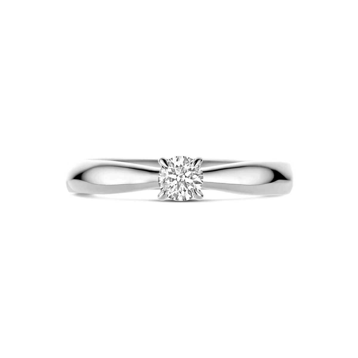 anillo de compromiso diamante 0.25ct h si oro blanco 14K
