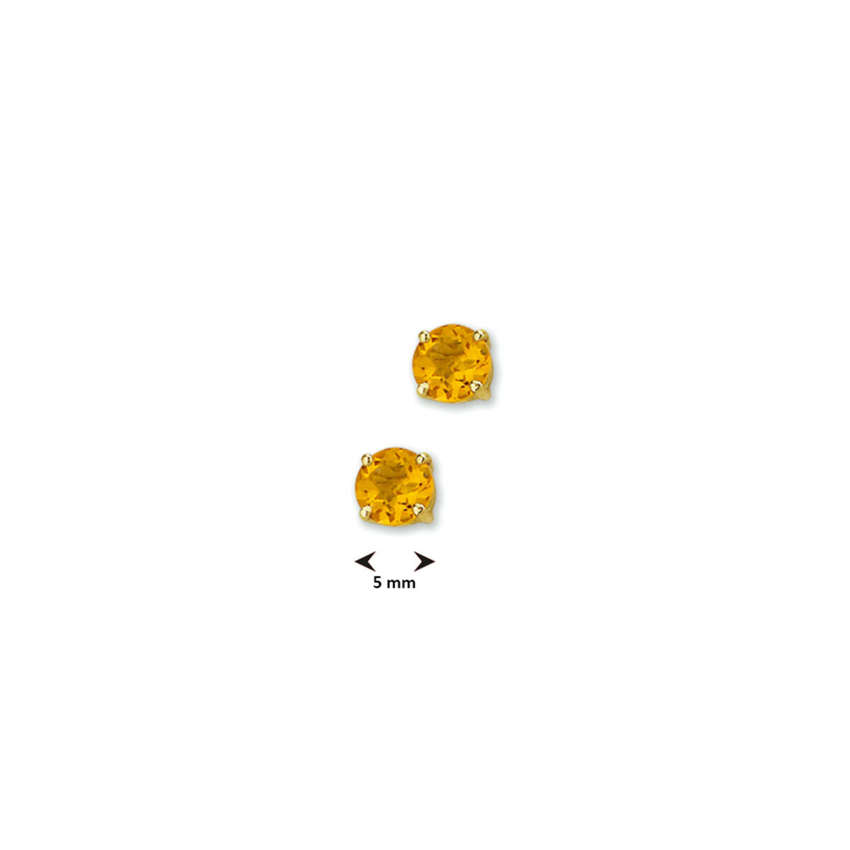 pendientes de botón citrino 14K oro amarillo