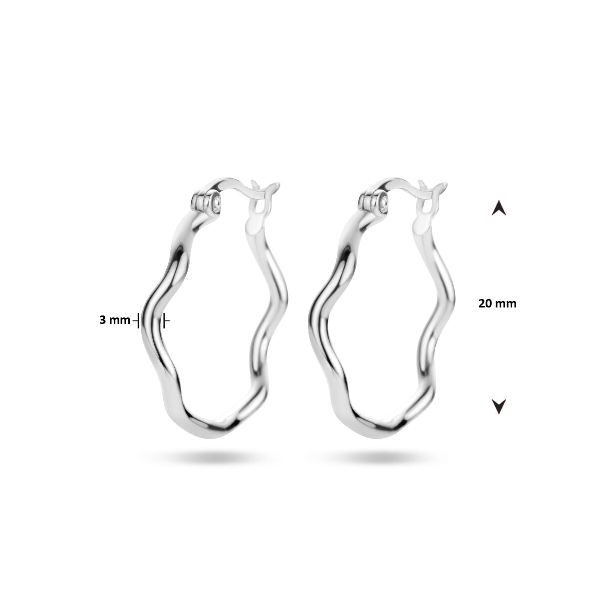 aros de plata rodiado