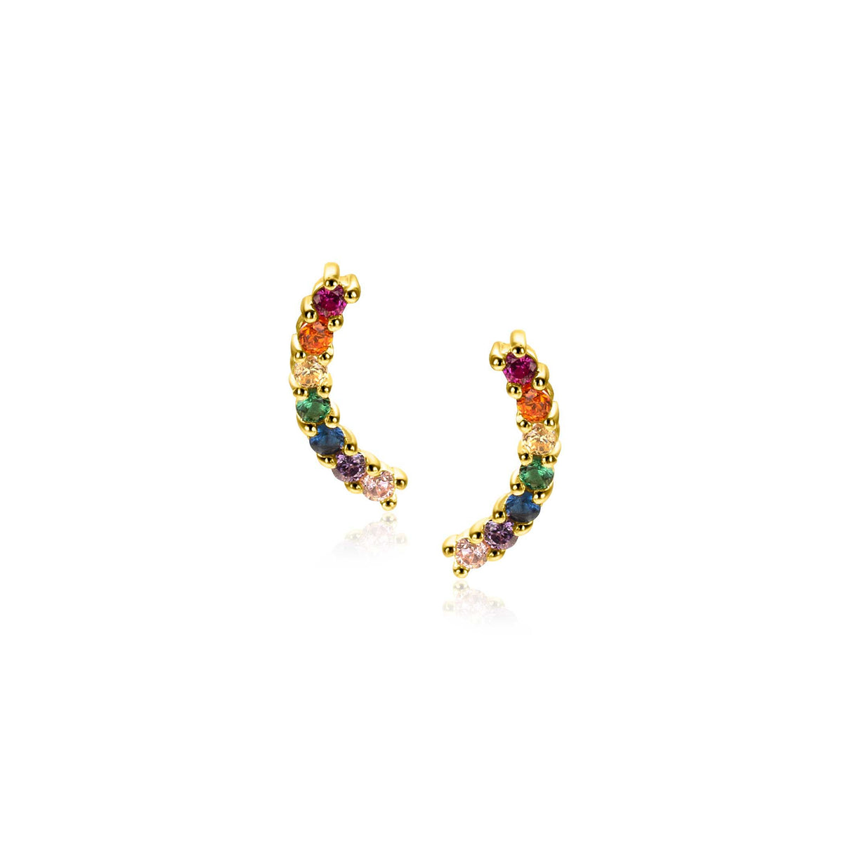 Pendientes de Zinzi plata chapado en oro ZIO2592