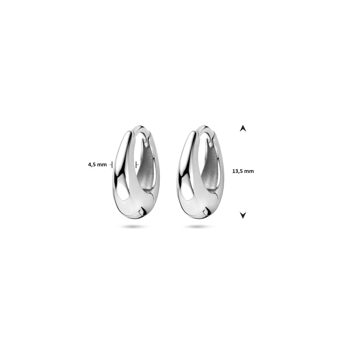 aros 13,5 mm plata rodiado