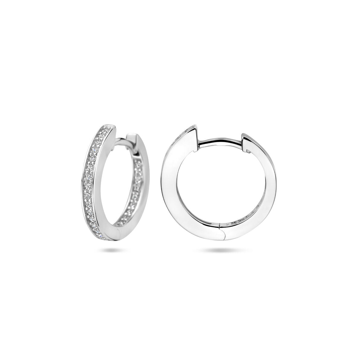 aros de zirconia 2 mm tubo de plata rodiada