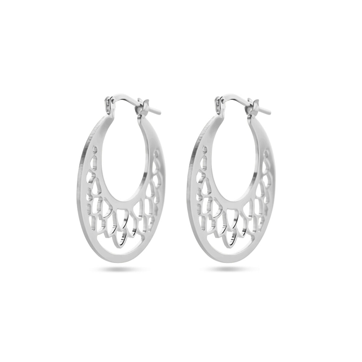 aros de plata rodiado