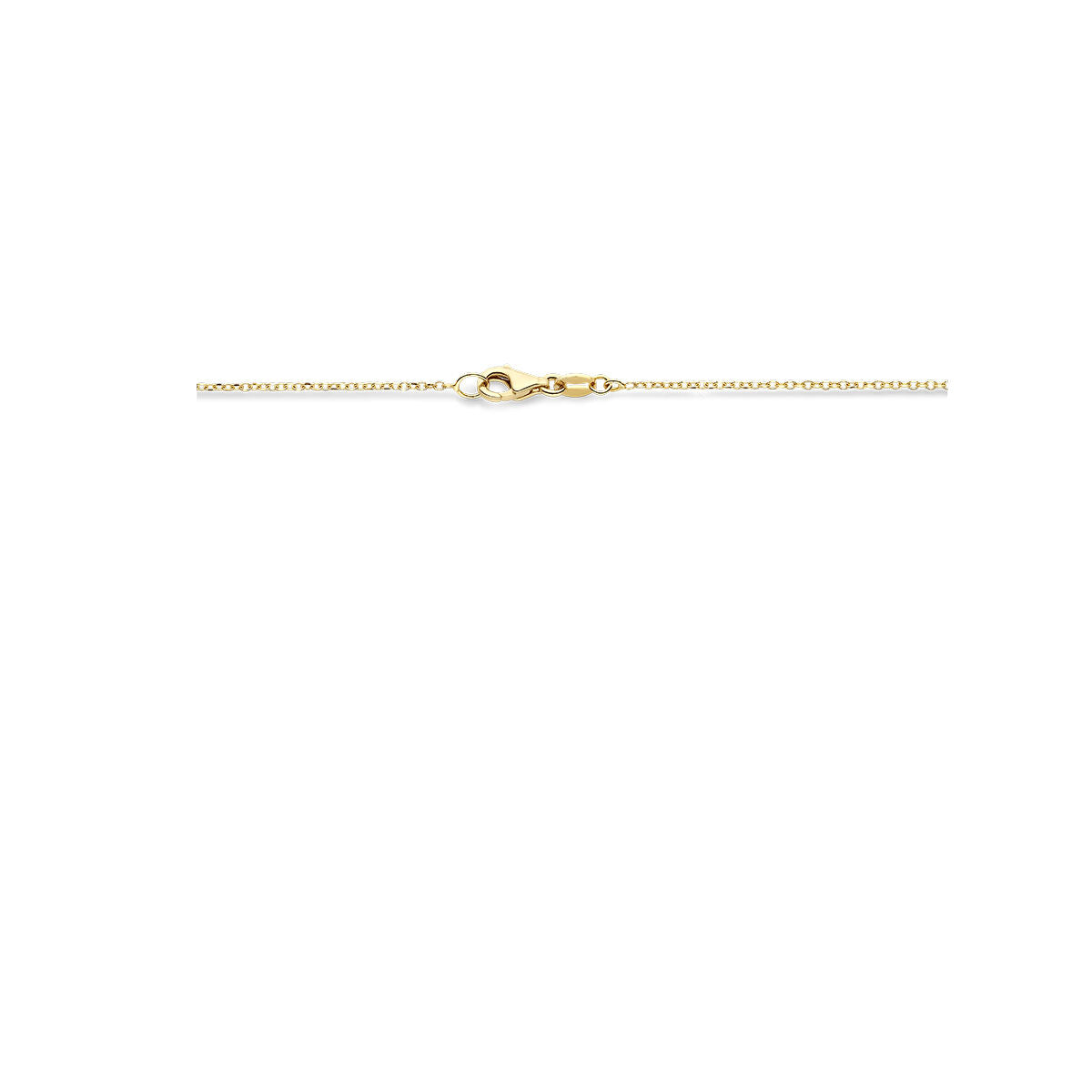 collar 43 cm poli/mat 14K oro amarillo